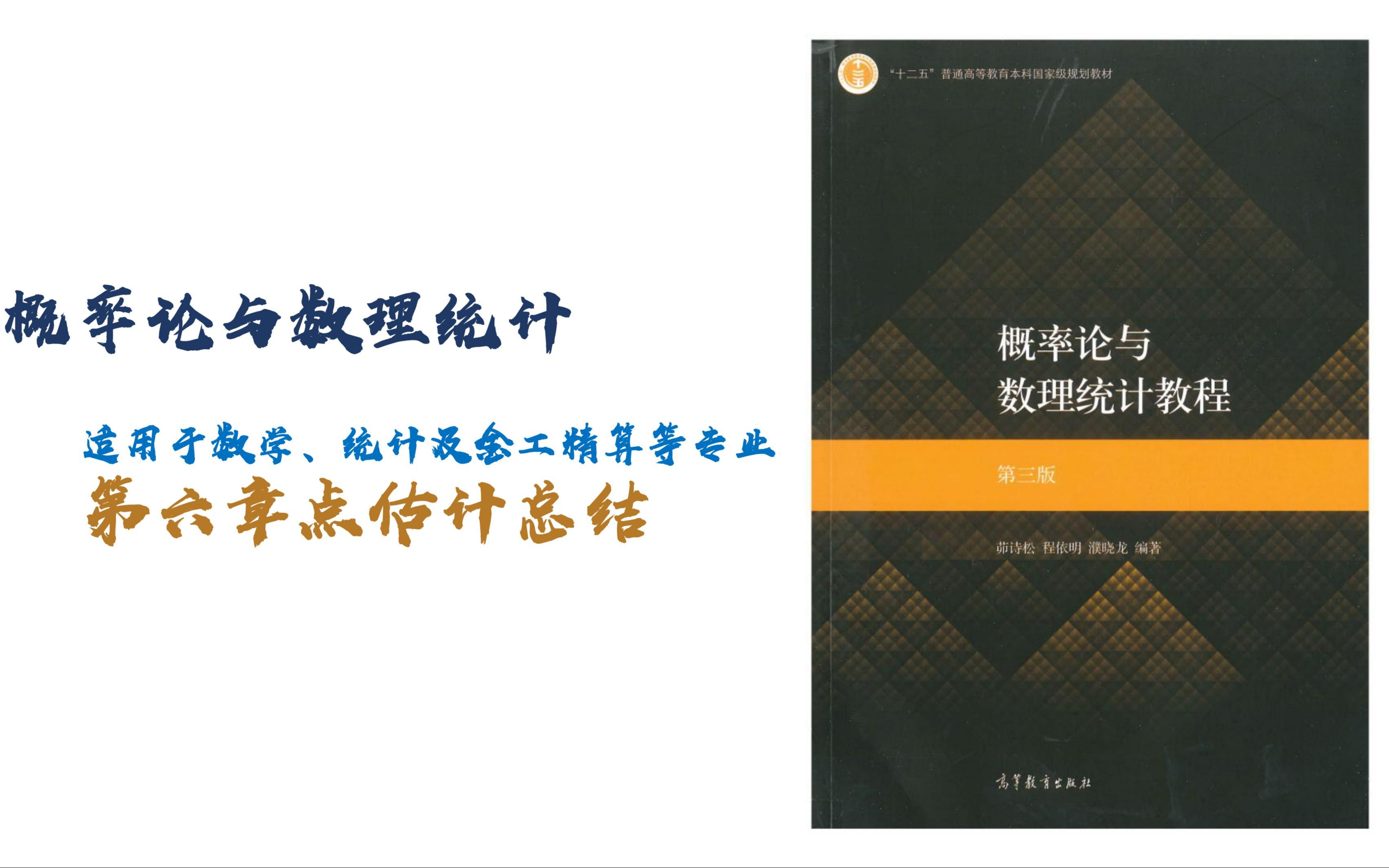 茆诗松概率论与数理统计第六章点估计总结&贝叶斯统计决策理论哔哩哔哩bilibili