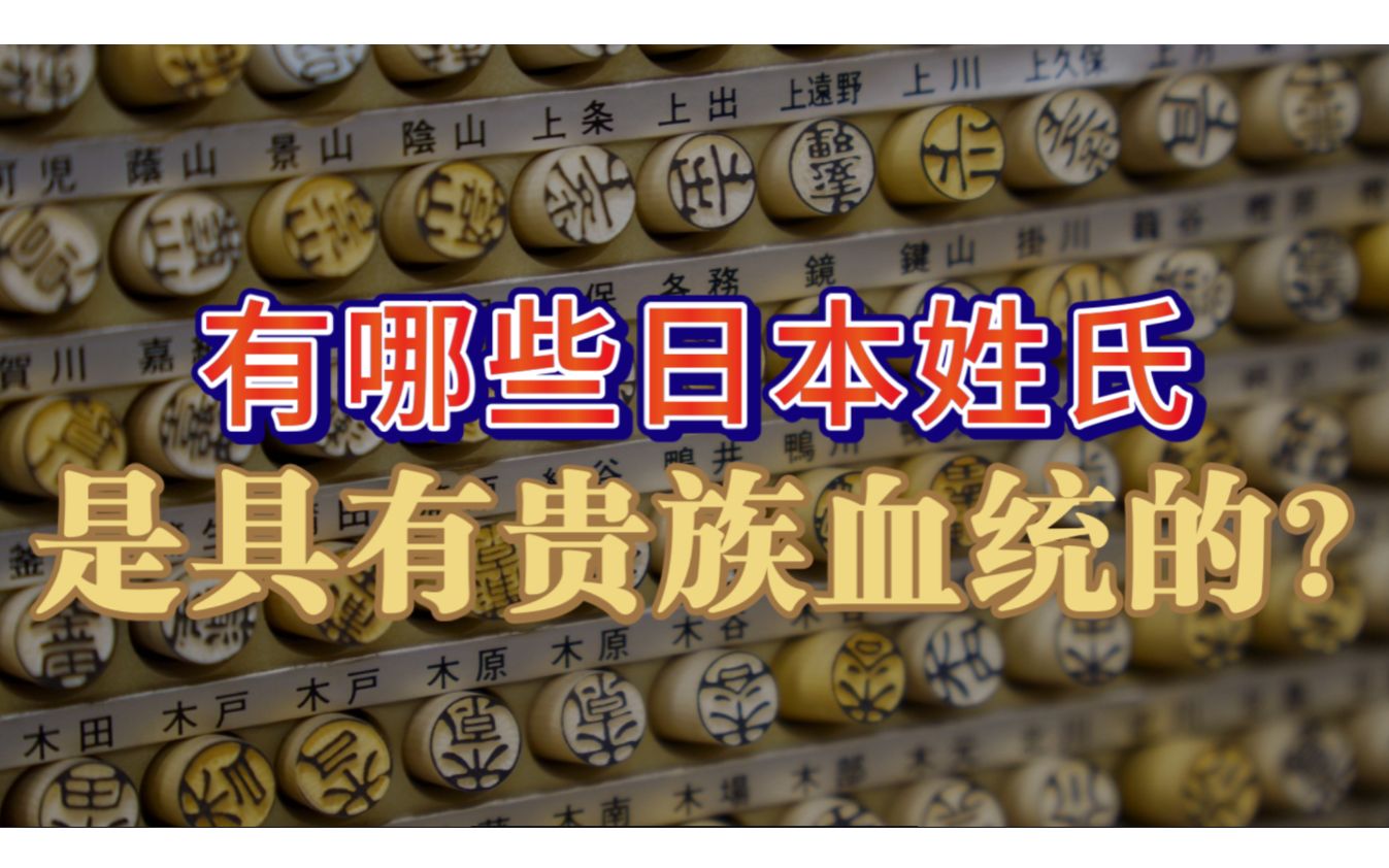 最高贵的日本姓氏!你知道几个?哔哩哔哩bilibili