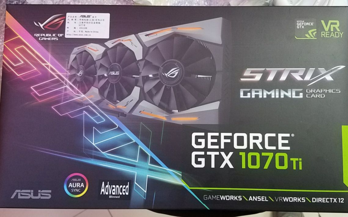 gtx1070ti rog猛禽,最伤心的一次开箱
