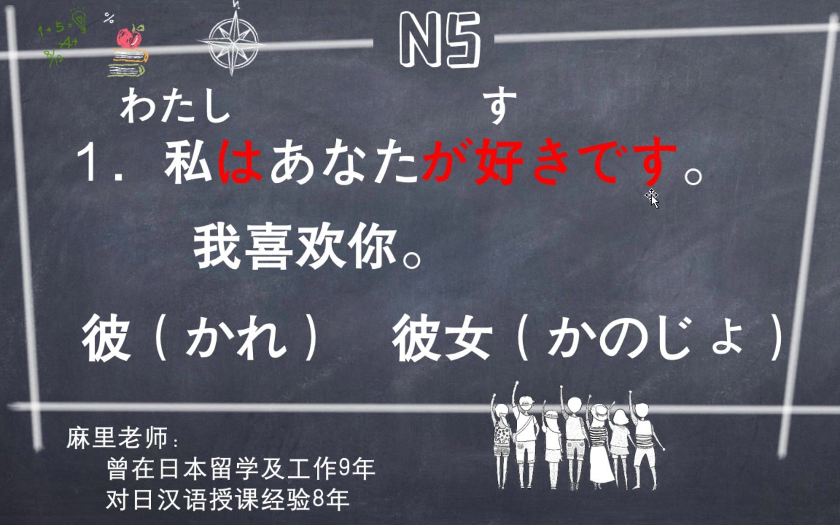 我喜欢你,在日语中是如何表达的?跟麻里老师巧学日语哔哩哔哩bilibili