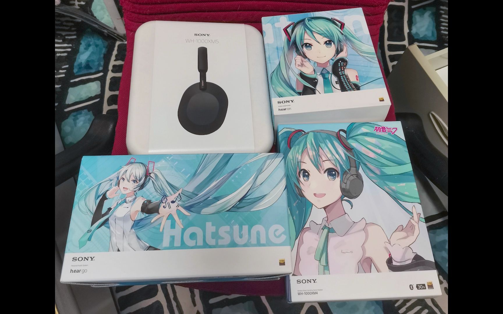 索尼1000xm5初音联动耳机 简单暴力开箱