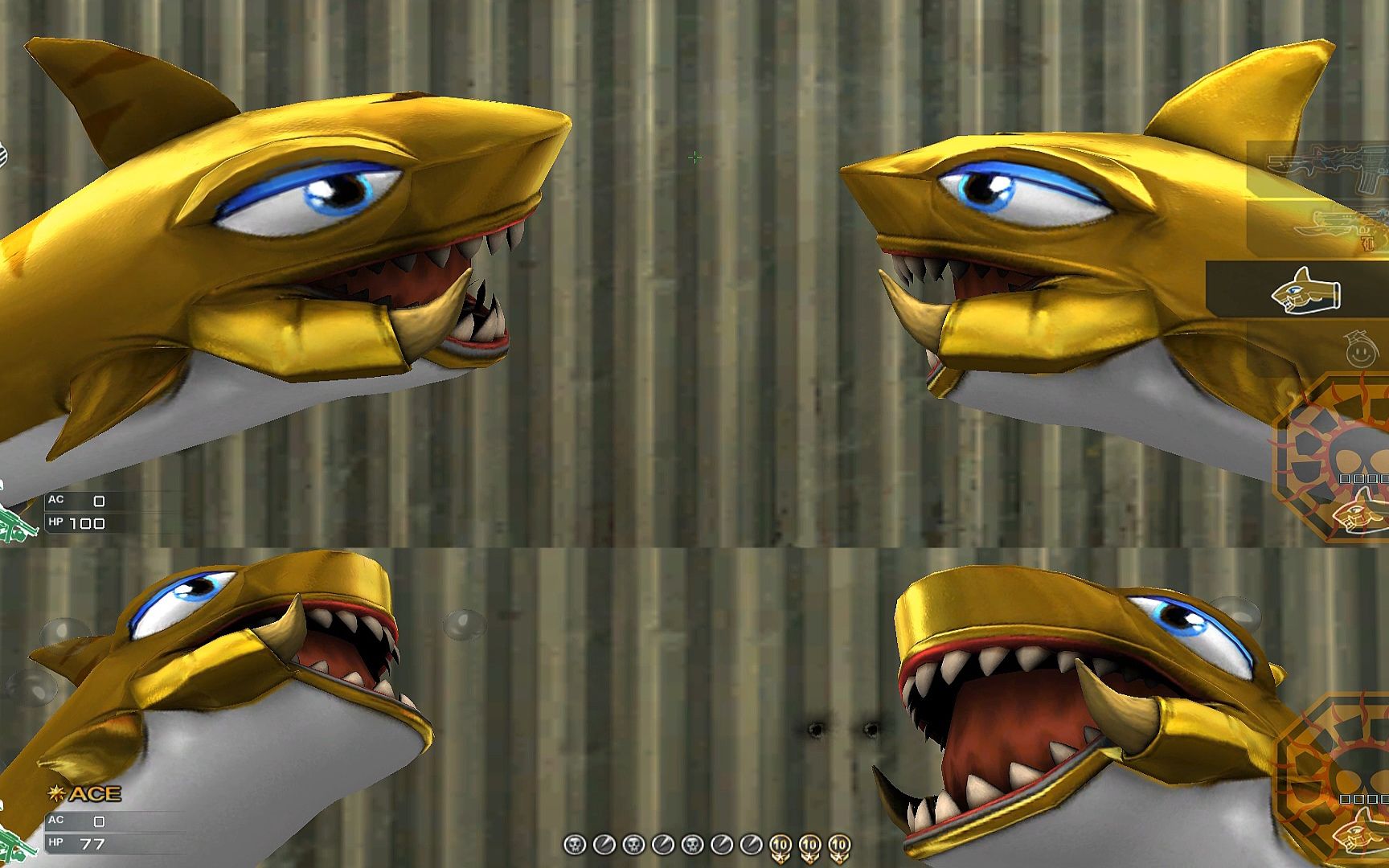 cf: 黄金猫猫手套-白鲨 (shark gloves-noble gold) [穿越火线]_穿越