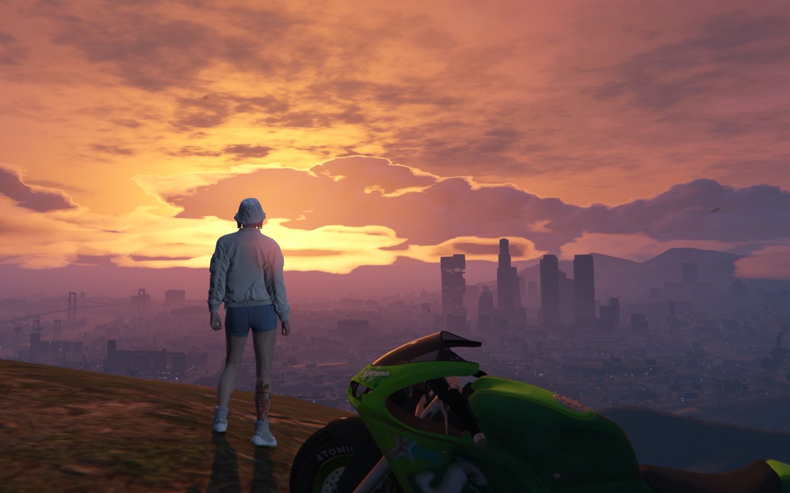 gta5听说洛圣都圣诞下了好大的雪呢立马驾车环了一圈_哔哩哔哩 (゜-゜