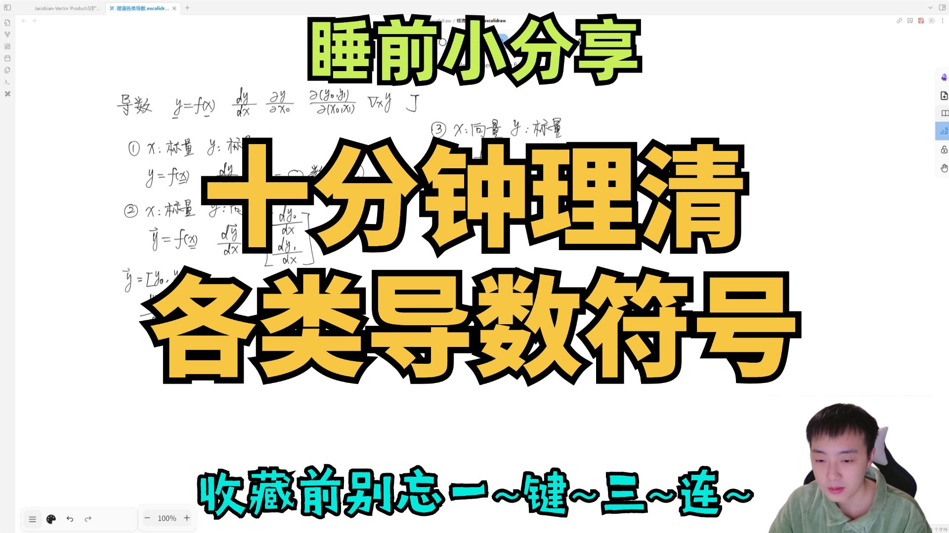 【睡前小分享】十分钟带你理清各类导数符号,看论文必备基础知识~哔哩哔哩bilibili