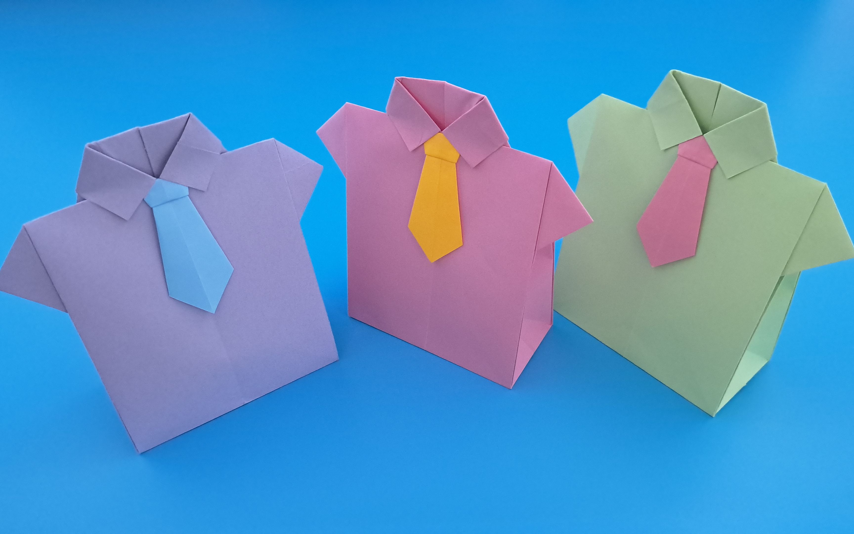 父亲节快到了,教你手工折纸精美的衬衫礼盒,给爸爸一个惊喜