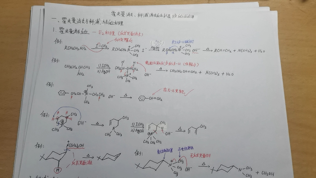 有机化学霍夫曼消去反应,科普消去反应,以及胺的反应的应用,还有上节课的部分知识点的复习哔哩哔哩bilibili