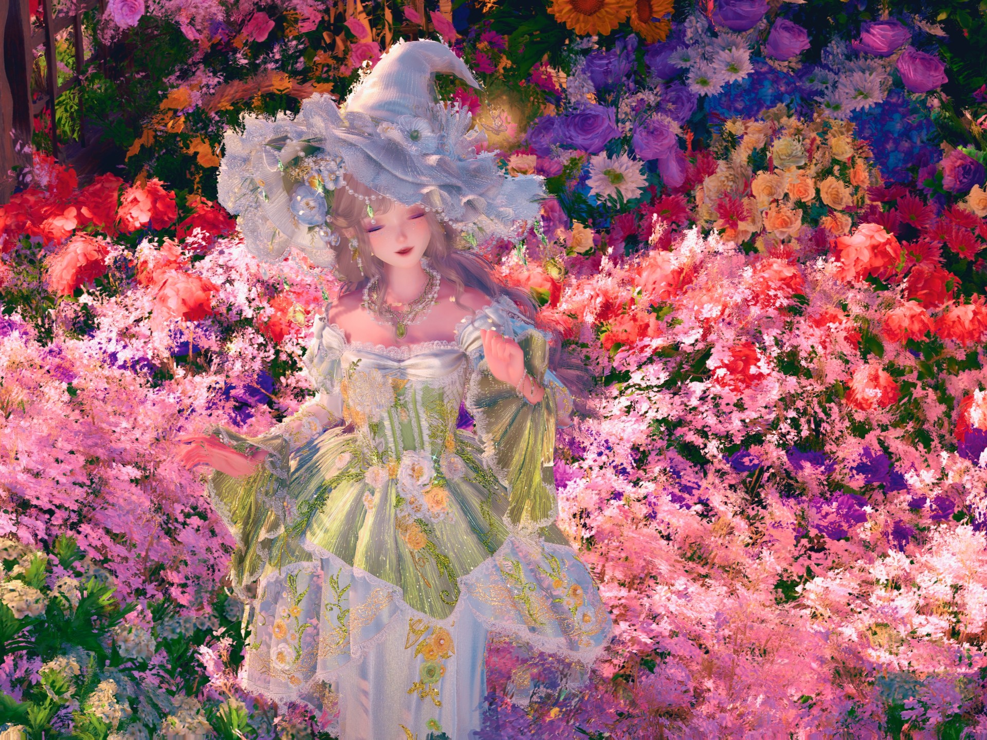 无限暖暖油画风摄影 若留于极春之处