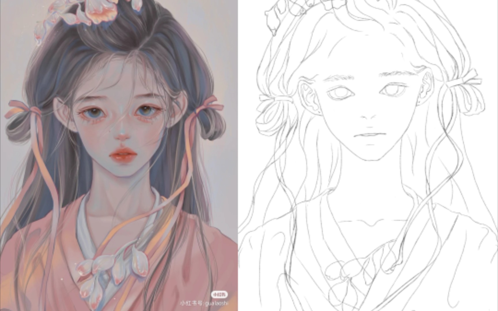 [sketchbook]指绘临摹gua老师 草稿线稿练习过程