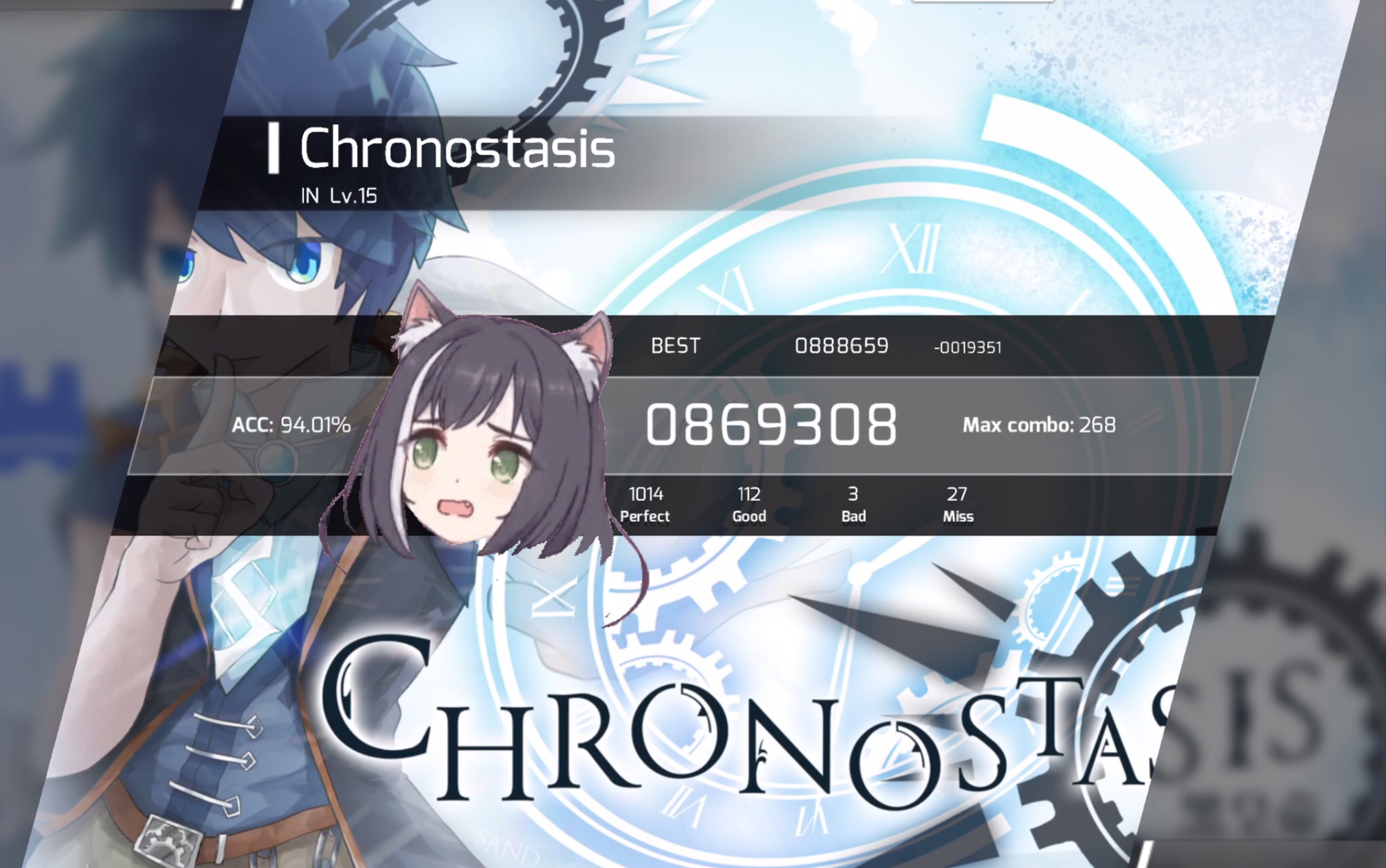 【phigros】chronostasis黑皇帝 b 板子都给我转起来!