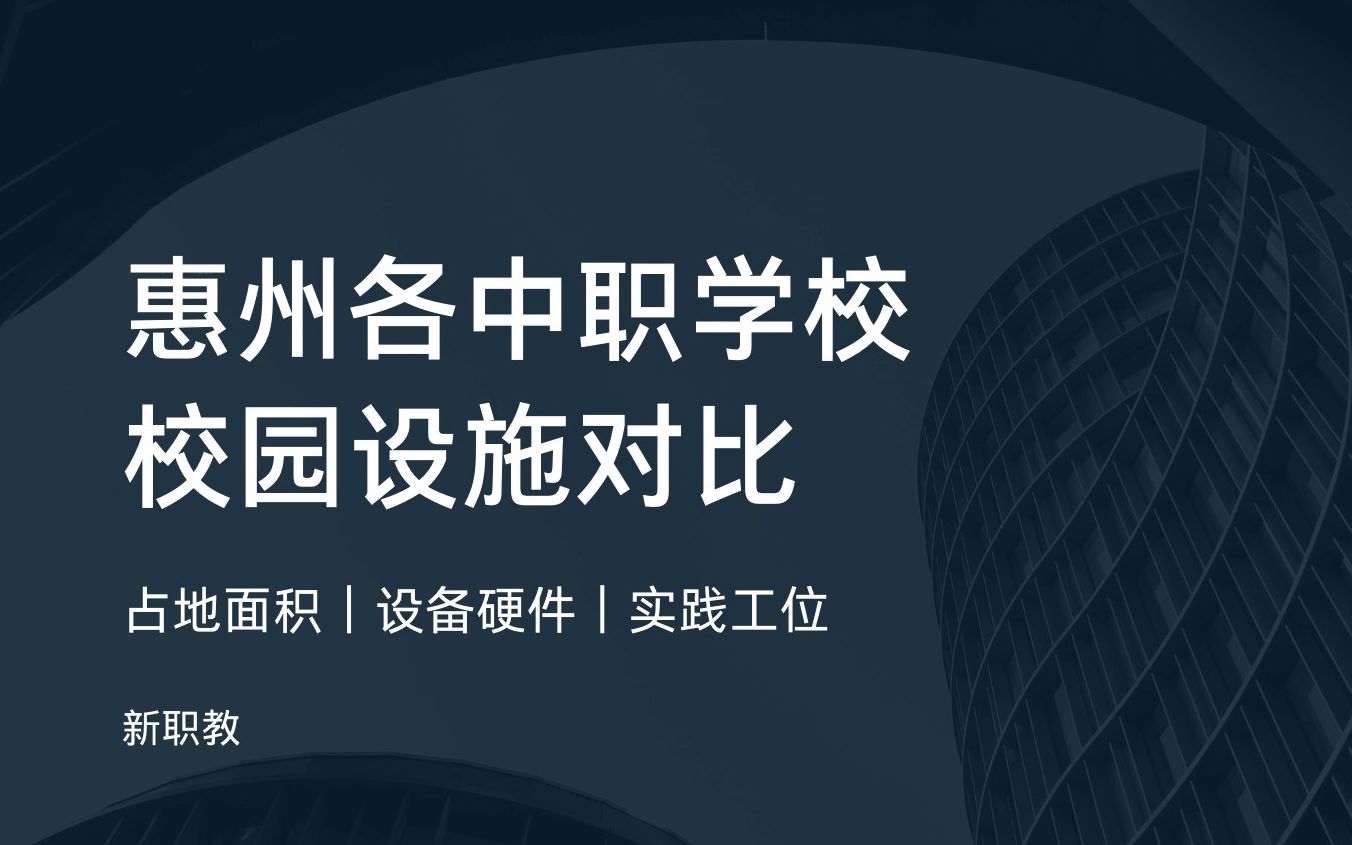 惠州职校(四)校园设施对比(含中专、中职、职高)|占地面积|设备硬件|实践工位|新职教科普|惠州中考|惠州初三|惠州职校|公办学校 | 中专择校 | 职校推荐...