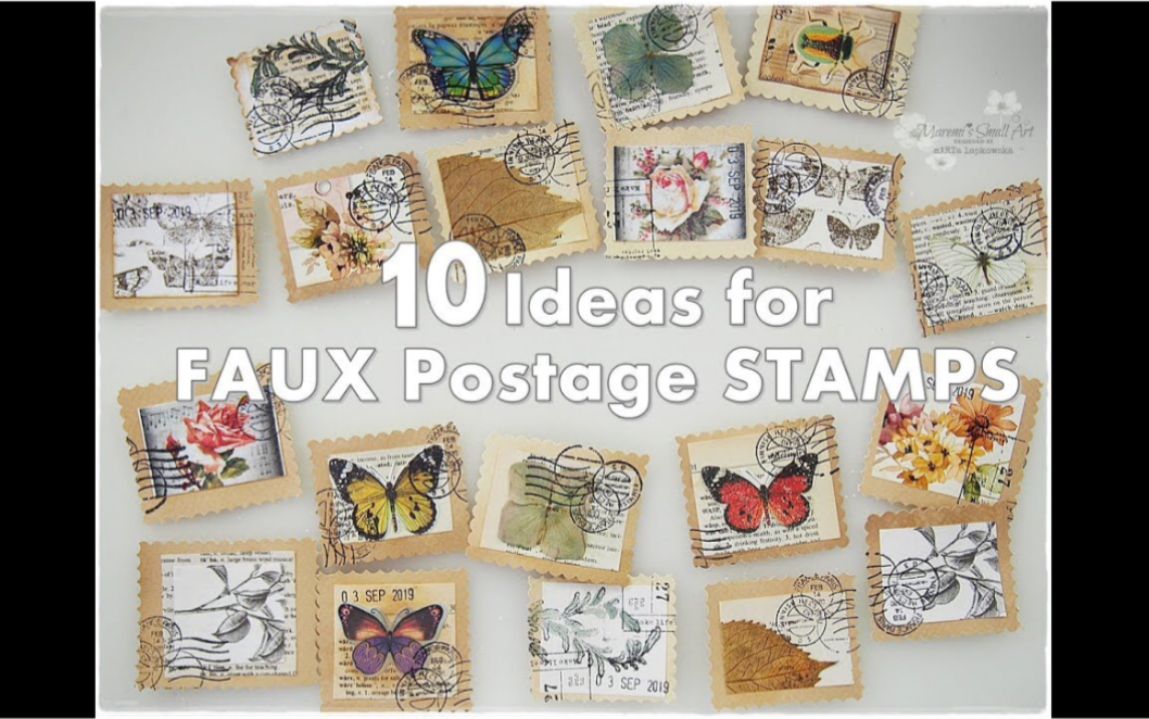 【配件】制作复古邮票教程|10 Ideas for Faux Vintage Postage Stamps DIY ♡ Maremi's Small Art ♡哔哩哔哩bilibili