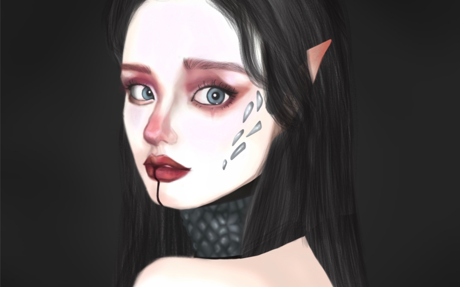 我简直太爱美女了,我感觉我上辈子就是个美女 【ipad pro procreate】