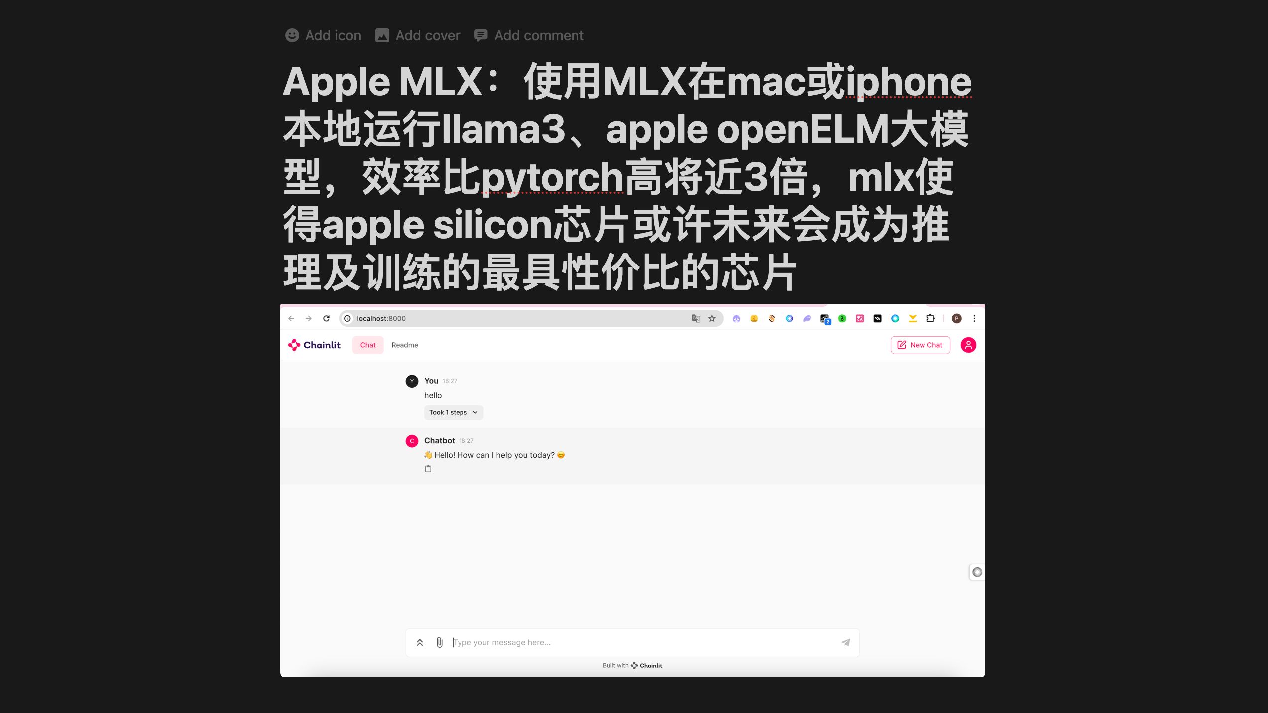 Apple MLX:使用MLX在mac或iphone本地运行llama3、苹果openELM大模型,推理效率比pytorch高将近3倍,比a100更具性价比哔哩哔哩bilibili