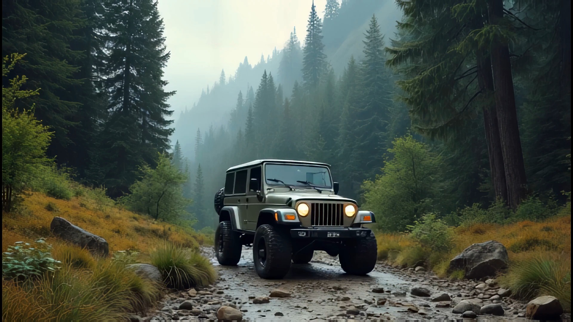 5b第8期:山谷中的越野车