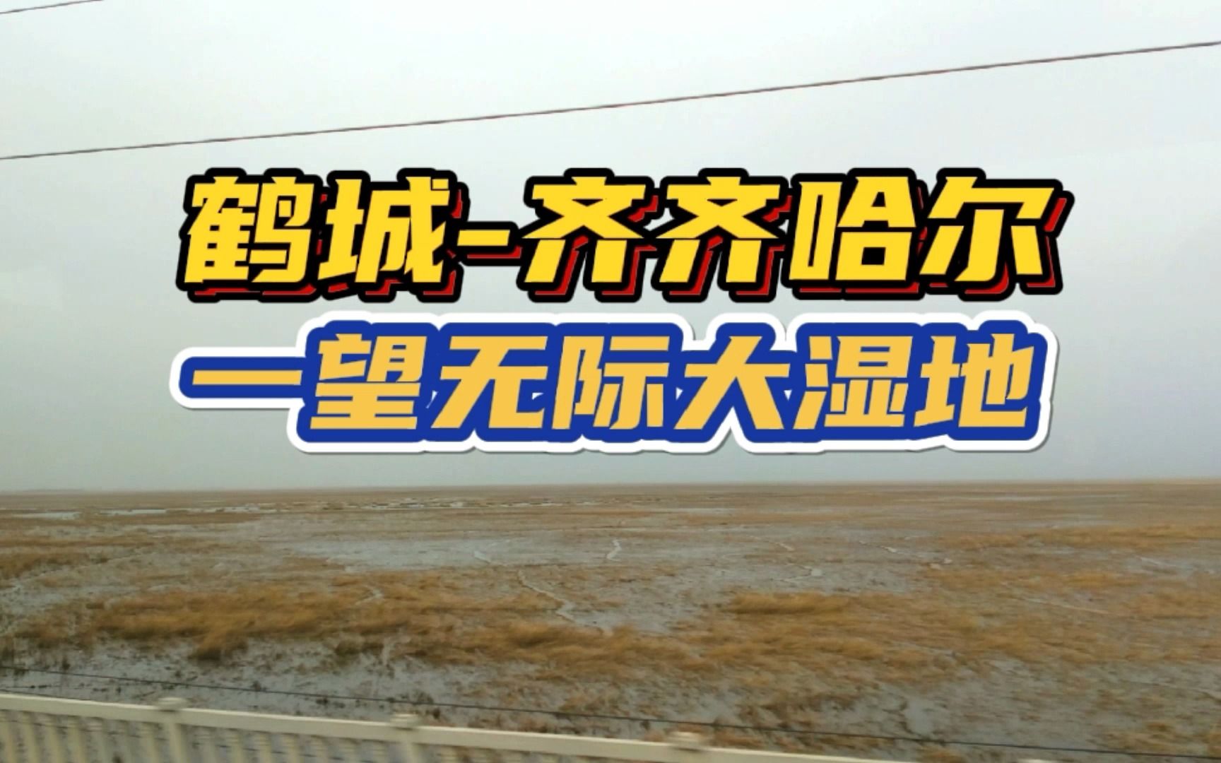 佳木斯动车直达齐齐哈尔全程四小时,鹤城齐齐哈尔一望无际大湿地哔哩哔哩bilibili