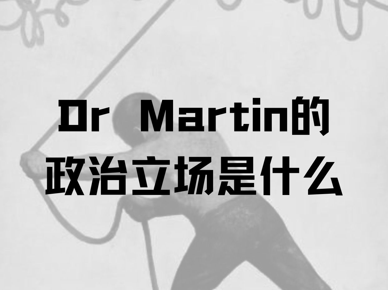 【原创视频】Dr Martin的政治立场是什么?哔哩哔哩bilibili