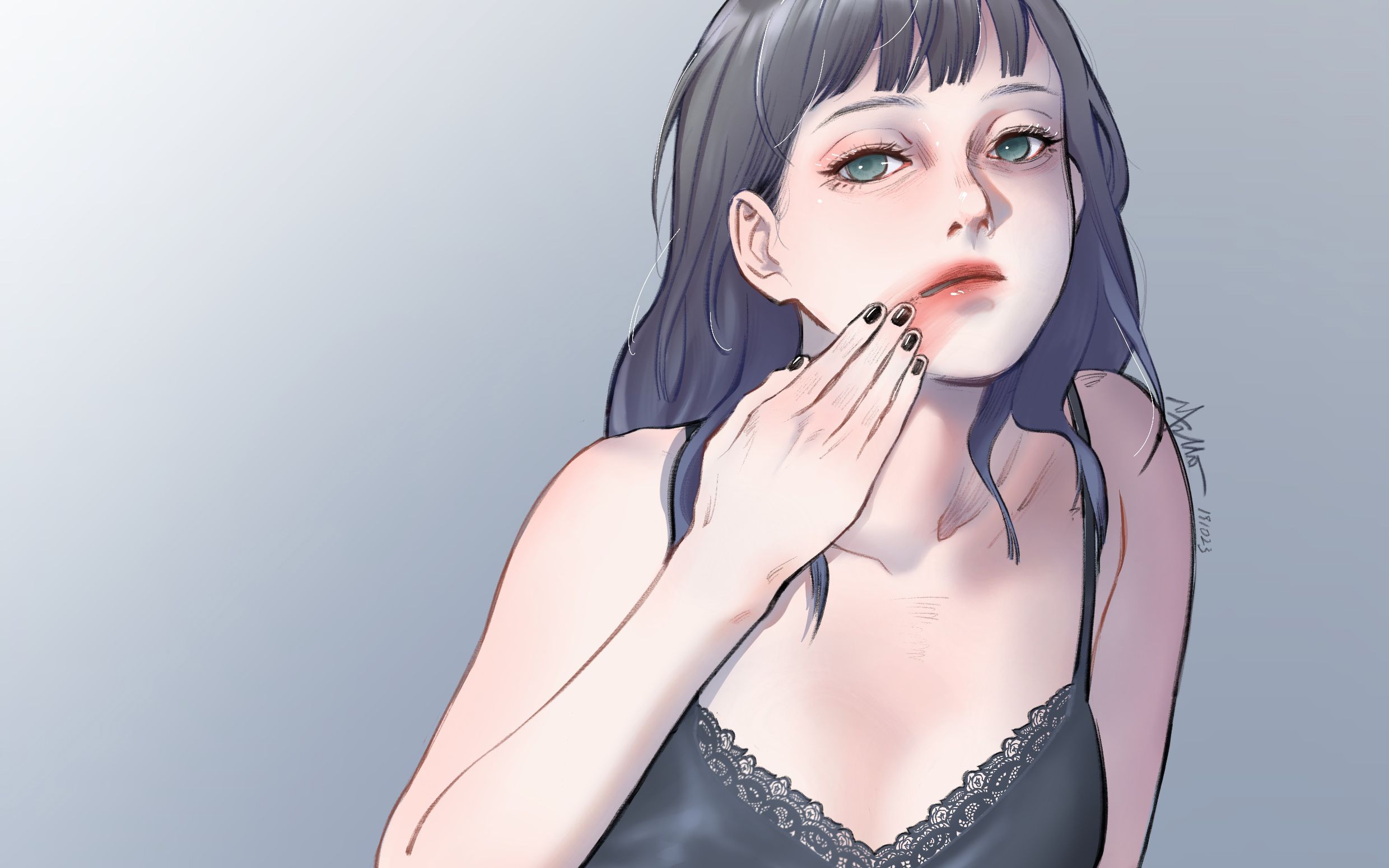 【ipad pro绘画】少女(手画蕾丝嗷【梅洛mello】