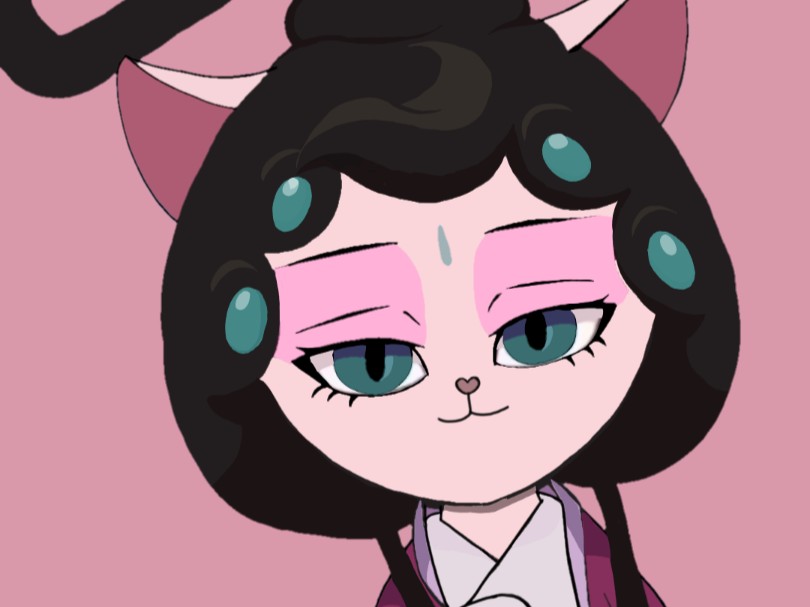 【京剧猫】墨紫,图是描的,真的不会画,墨紫真的好看