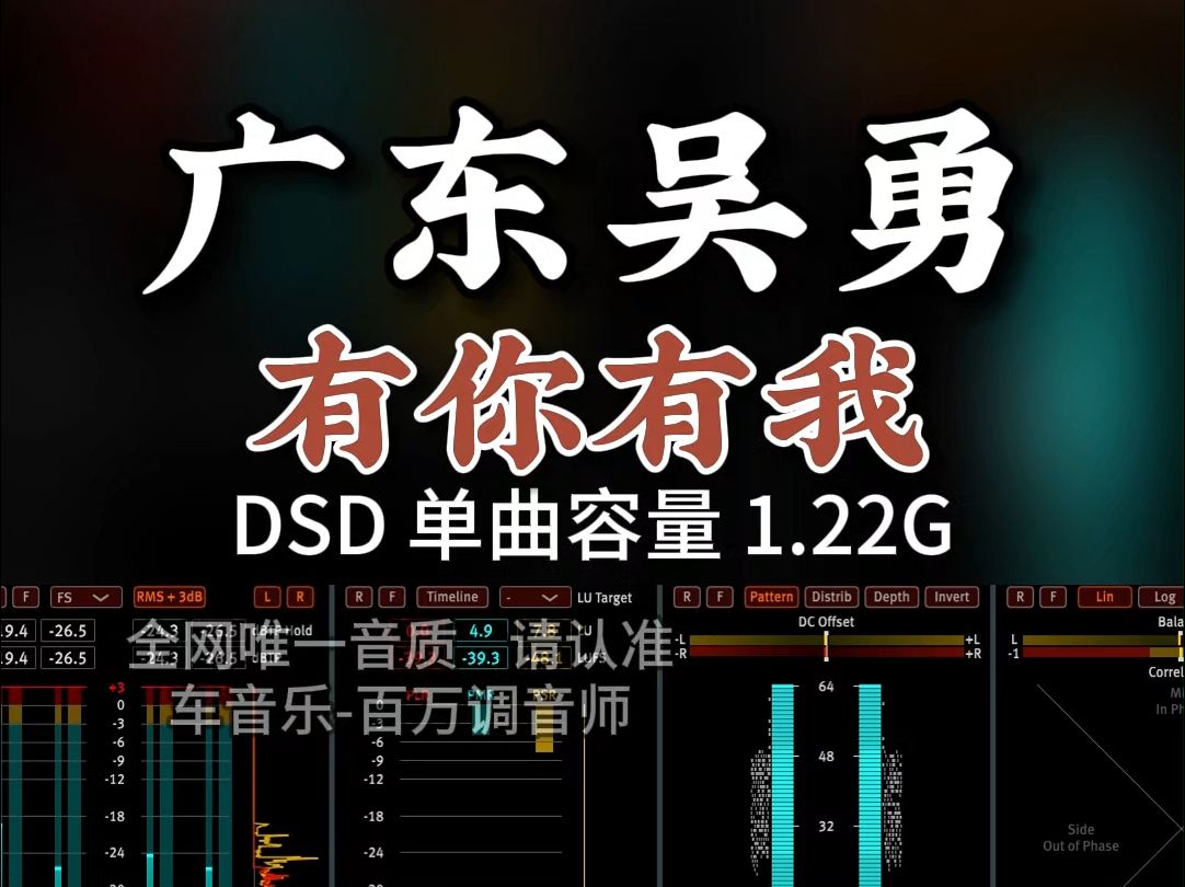 新歌热歌粤语,广东吴勇《有你有我》DSD完整版1.22G,百万调音师专业录音棚制作,顶级hifi无损音质哔哩哔哩bilibili