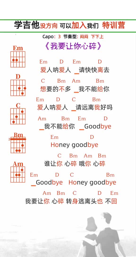 [图]我要的不多你不能给我学吉他零基础学吉他吉他弹唱我要让你心碎达