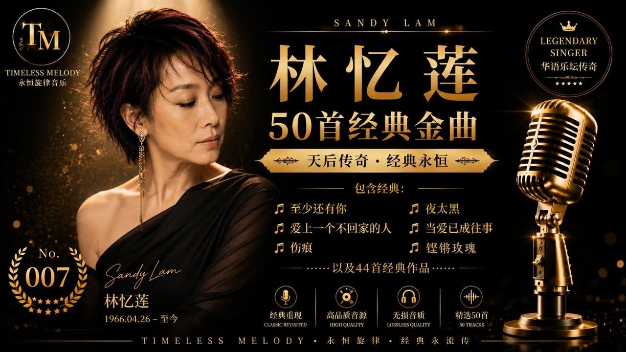 林忆莲50首经典金曲｜Sandy Lam经典歌曲精选｜《至少还有你》《伤痕》《爱上一个不回家的人》｜Timeless Melody TM-007