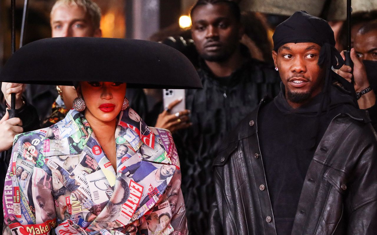 【cardi b & offset】两夫妻走巴黎世家时装发布秀红毯,气质这块没输