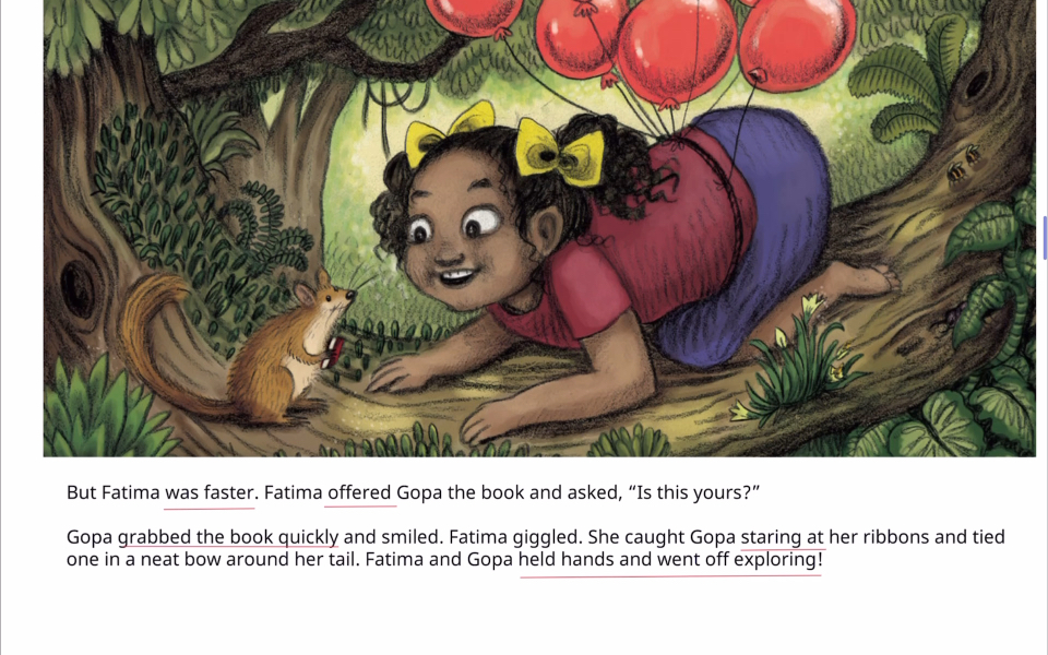 【每天读一页英文绘本】第11页 up world down world 树上和树下