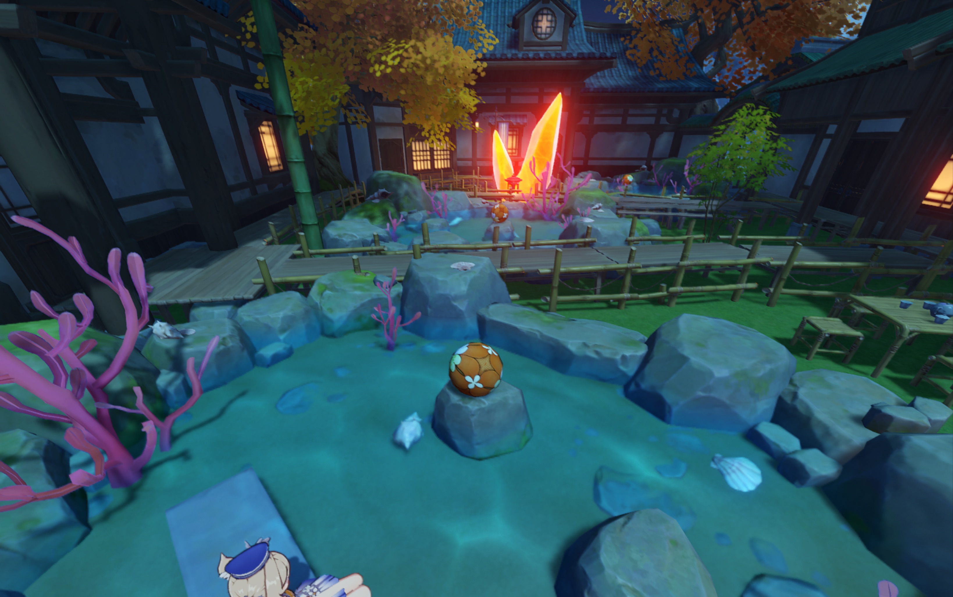 原神 家园系统抄作业温泉  游廊