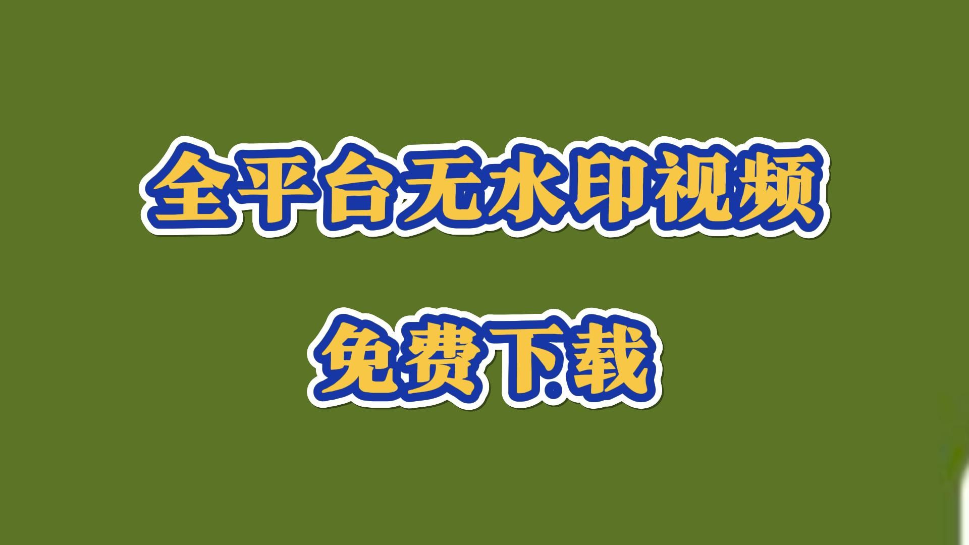 记住这个网站,全网视频免费无水印一键下载,不限次数.哔哩哔哩bilibili