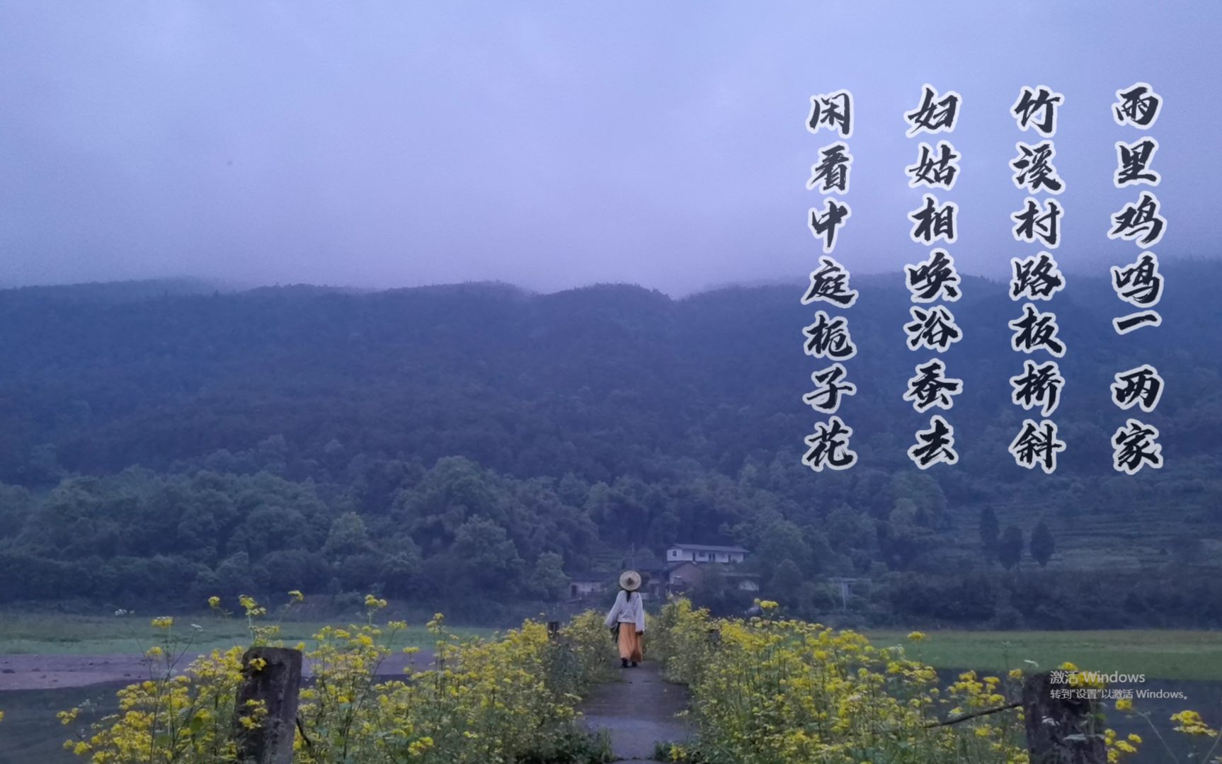 [图]#拍出你心中最美的古诗词#第一期来啦！《雨过山村》，人间是个好天。