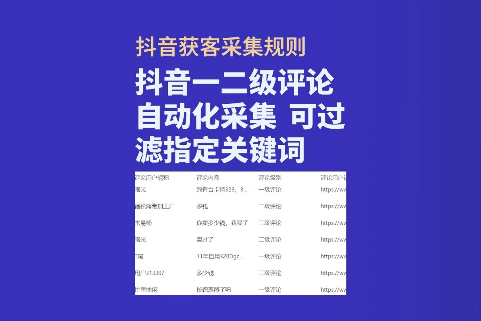 抖音一二级评论自动化采集 可过滤指定关键词 八爪鱼采集器哔哩哔哩bilibili