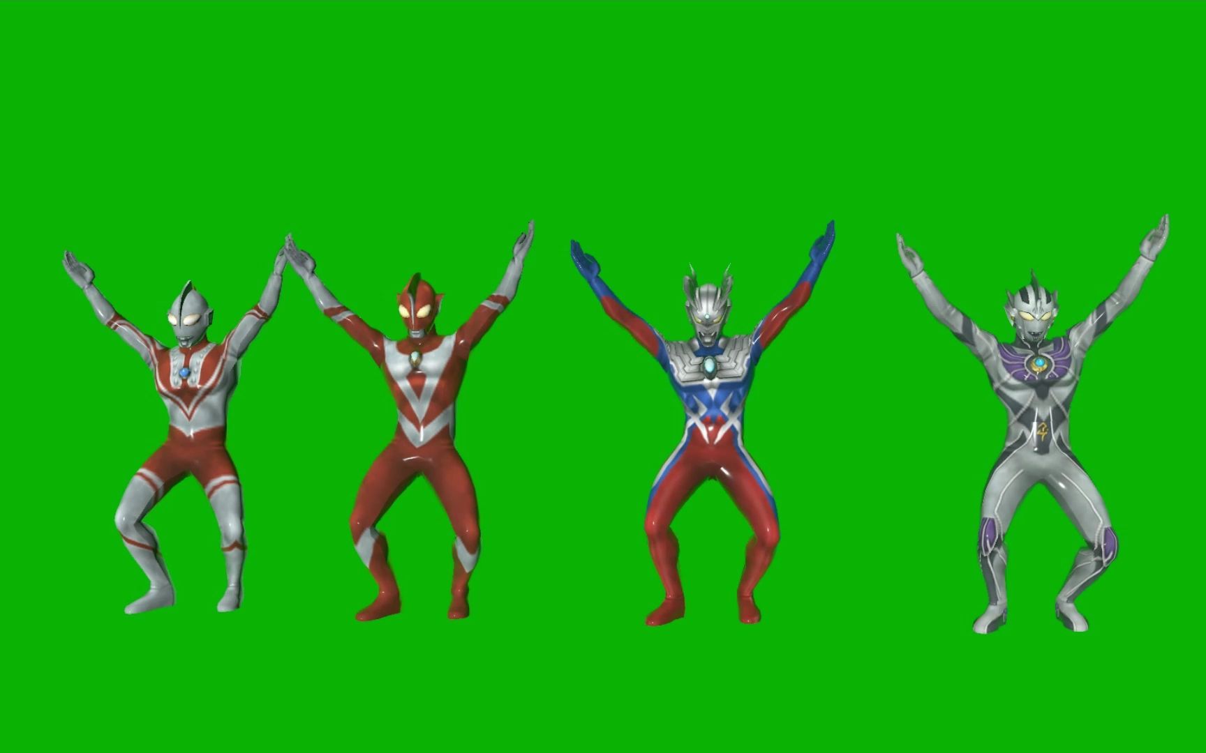 奥特曼绿幕素材赛罗佐菲雷杰多#奥特曼绿幕素材