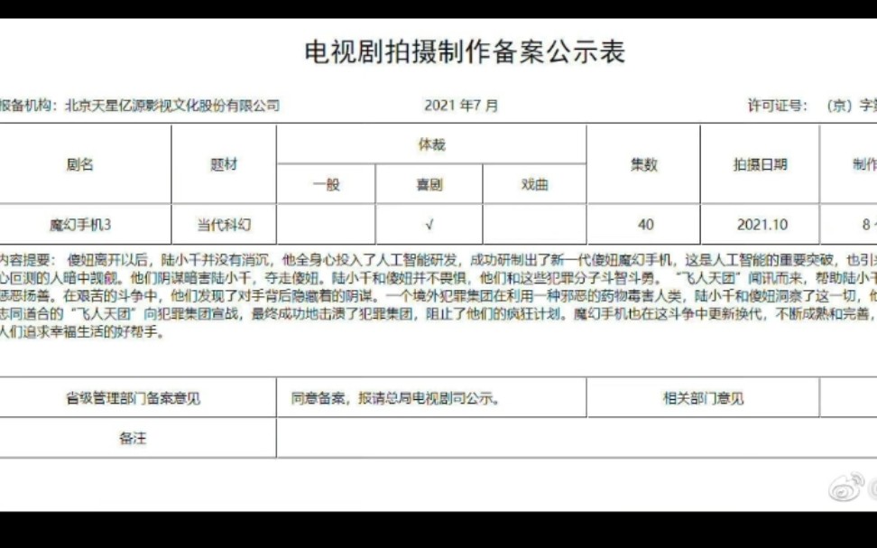 爷青回!《魔幻手机3》第三部来了,已经备案,拍摄周期8个月,预计2023年播出哔哩哔哩bilibili