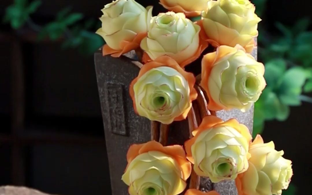 阿罗拉黄玫瑰,美醉了!#山地玫瑰 #多肉 #手工制作_哔哩哔哩_bilibili