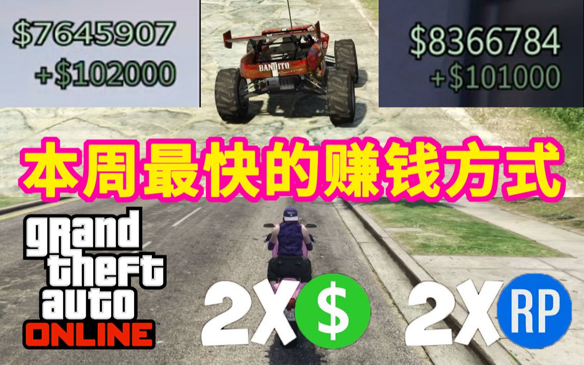 【GTA线上】地堡出货双倍!丨本周最快的三种赚钱方式(12.0812.12)网络游戏热门视频