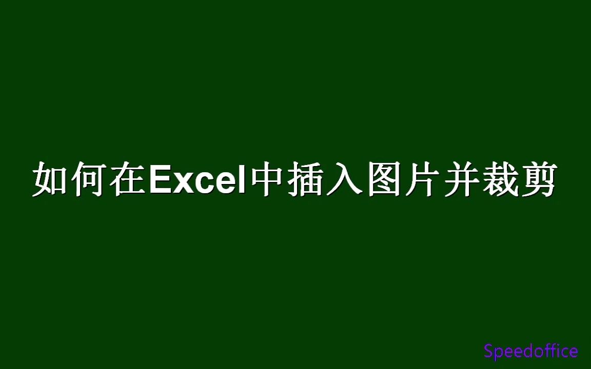 如何在Excel中插入图片并裁剪哔哩哔哩bilibili