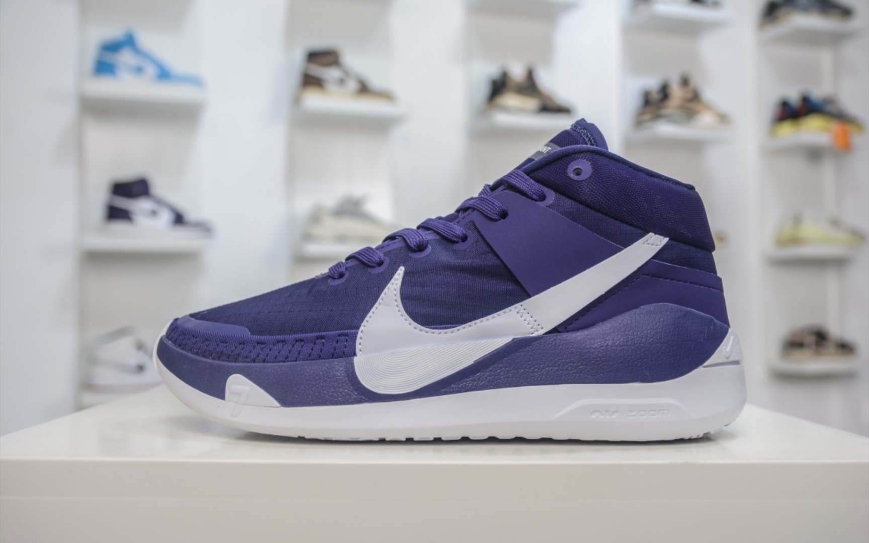 实战鞋系列nikezoomkd13杜兰特13代缓震实战篮球鞋白紫