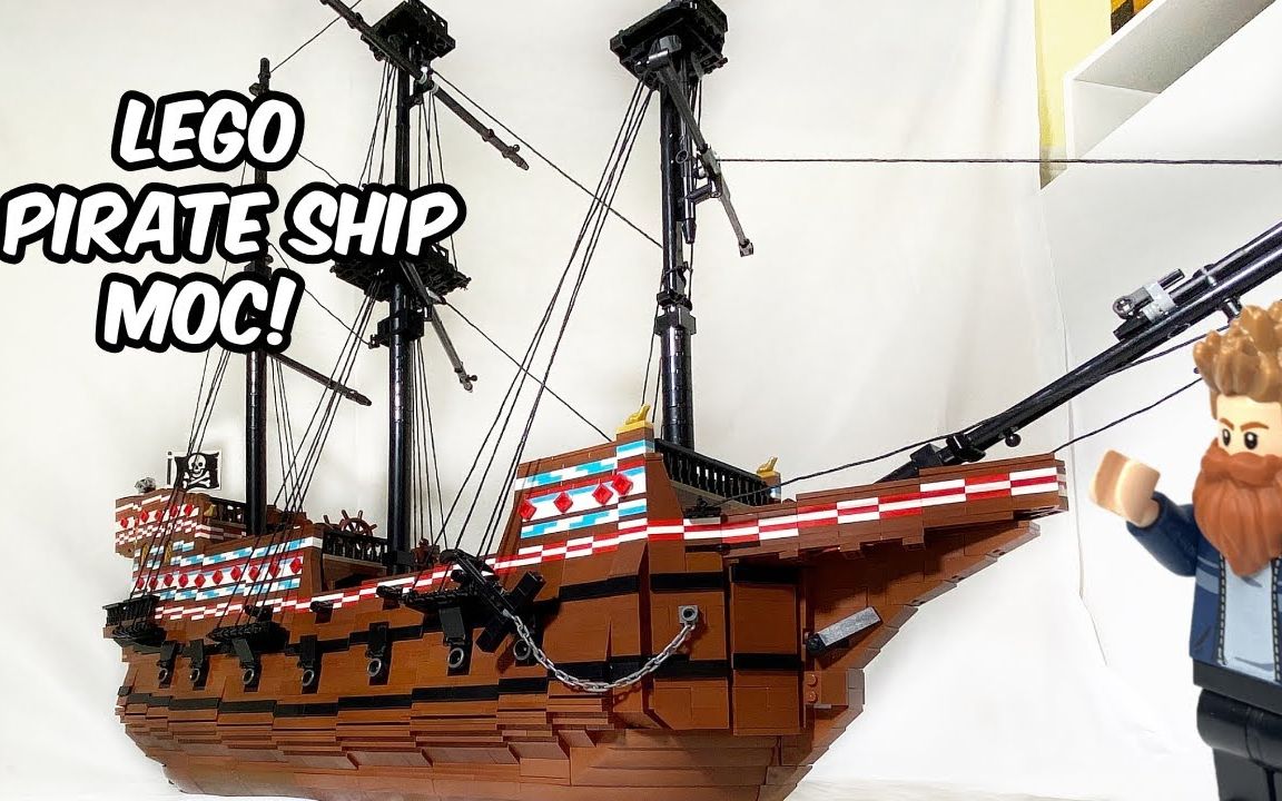 乐高大型海盗船moc! (超过三英尺长!)_哔哩哔哩_bilibili