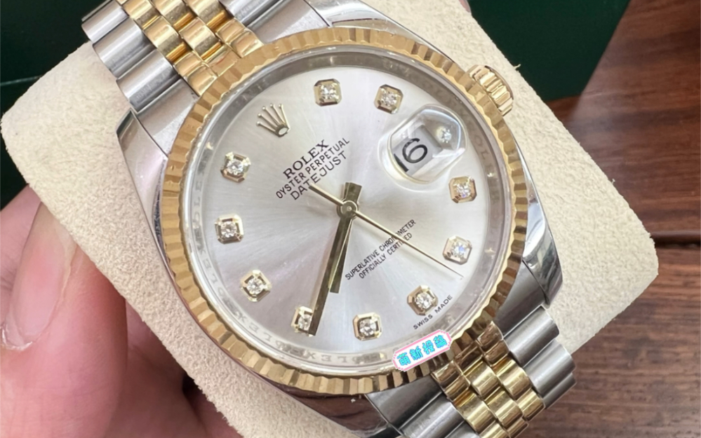 劳力士日志型手表经典间金钻石腕表#劳力士日志 #rolex #劳力士#表