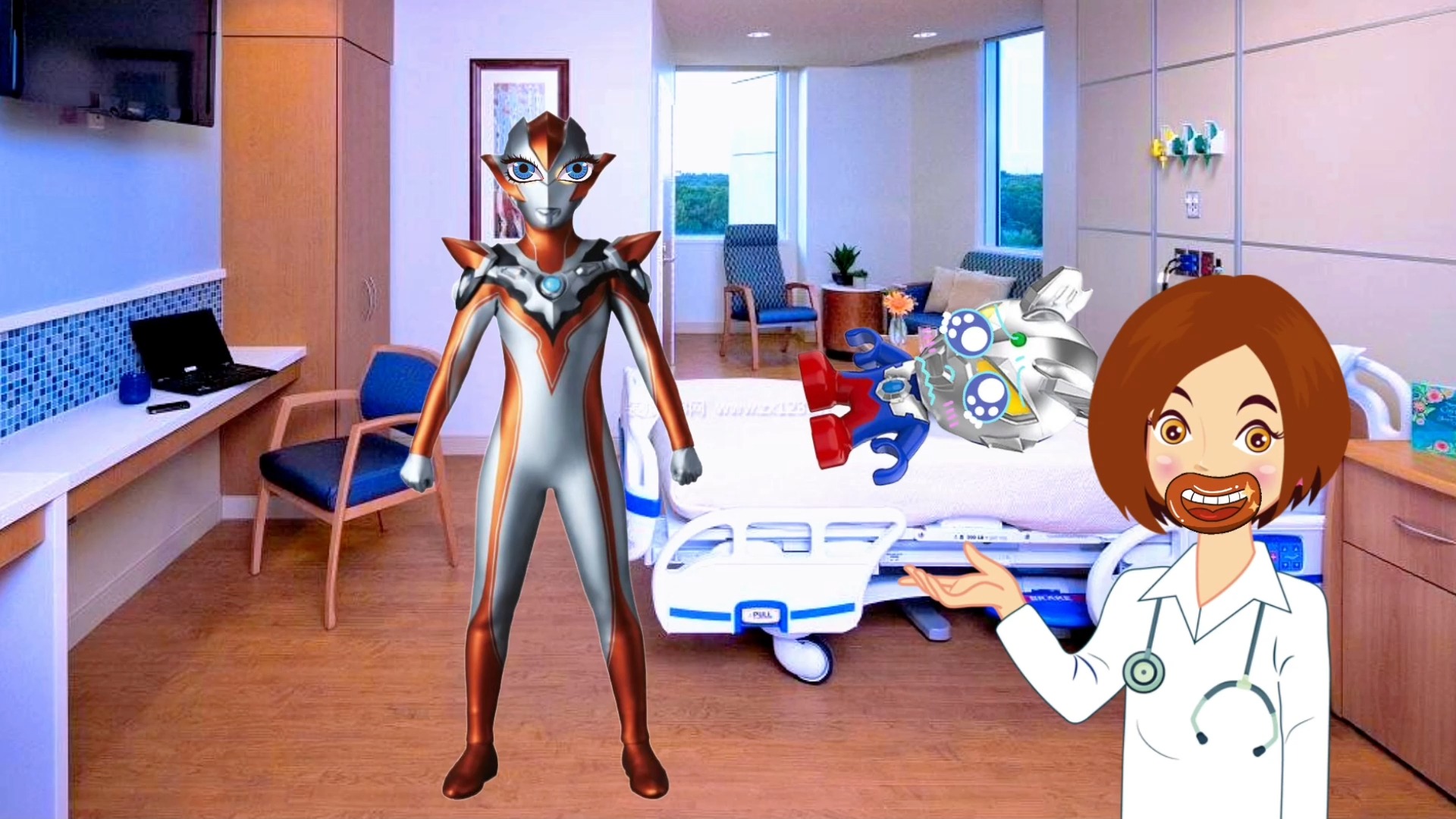 奥特曼启蒙早教玩具动画:小赛罗因为外面下雨不能出去玩