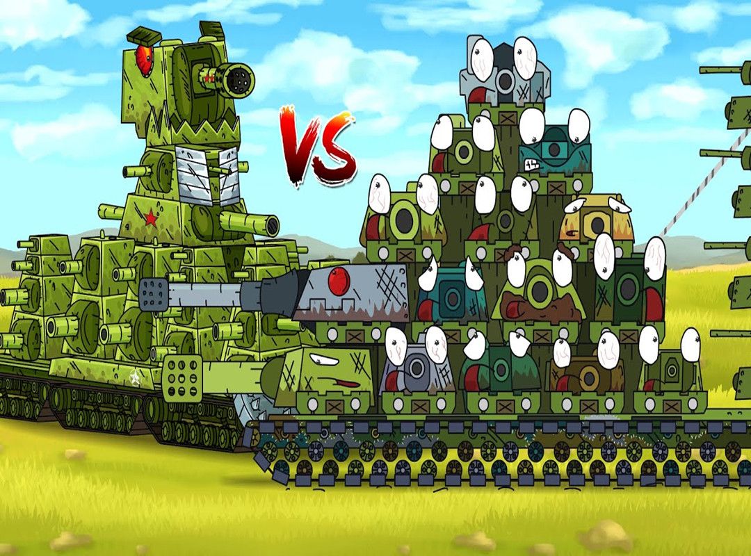 [图]坦克动画：KV-44 VS KV-54,怪物与钢铁的较量!