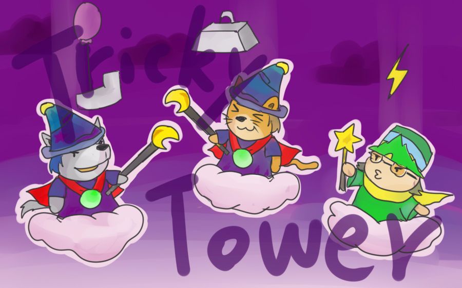 【和学妹和她的妹妹瞎玩儿游戏】trickytowers3人大战