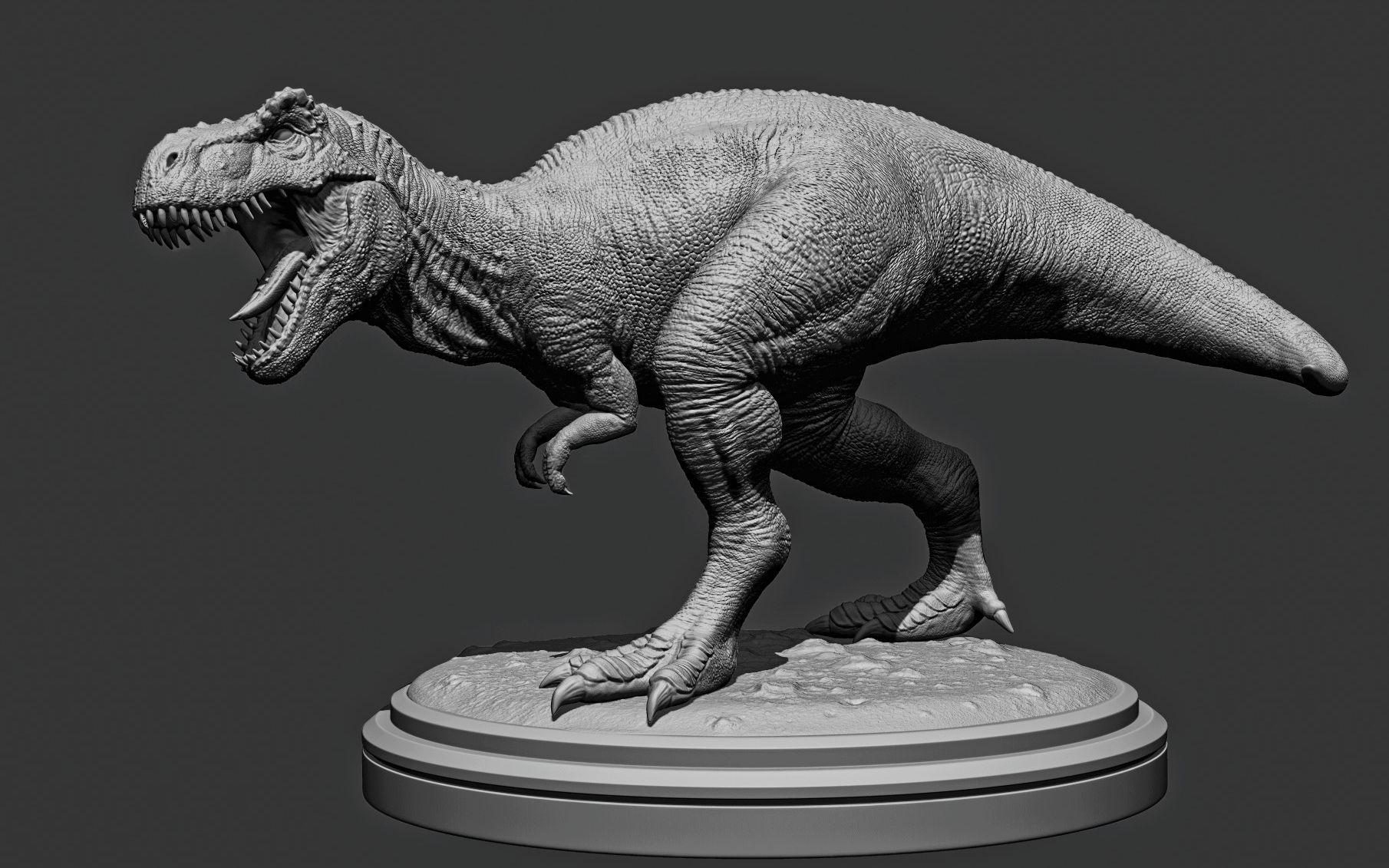 zbrush霸王龙恐龙动物雕刻参考资料,zbrush雕刻资料