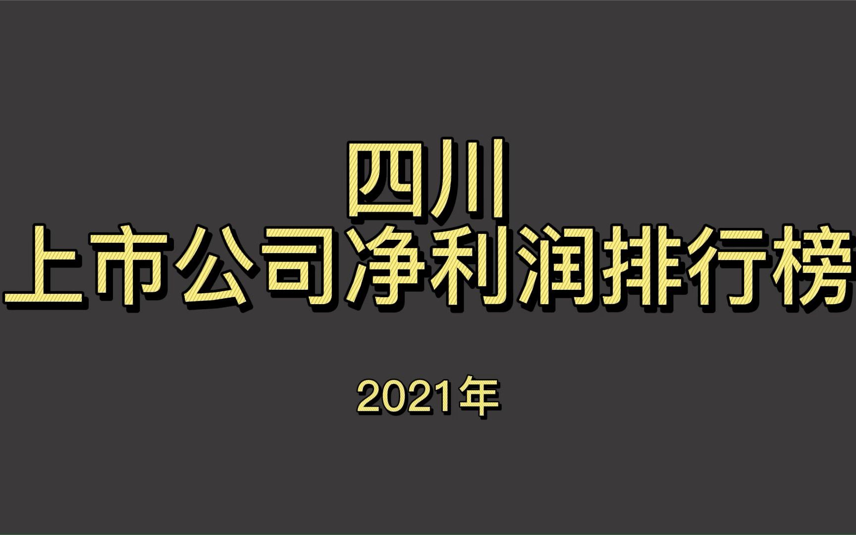 四川上市公司2021年净利润排行榜哔哩哔哩bilibili