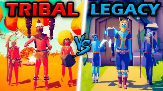 Descargar video: 【部落派系 VS 遗产派系】TRIBAL WARRIORS vs LEGACY KINGDOM - TABS