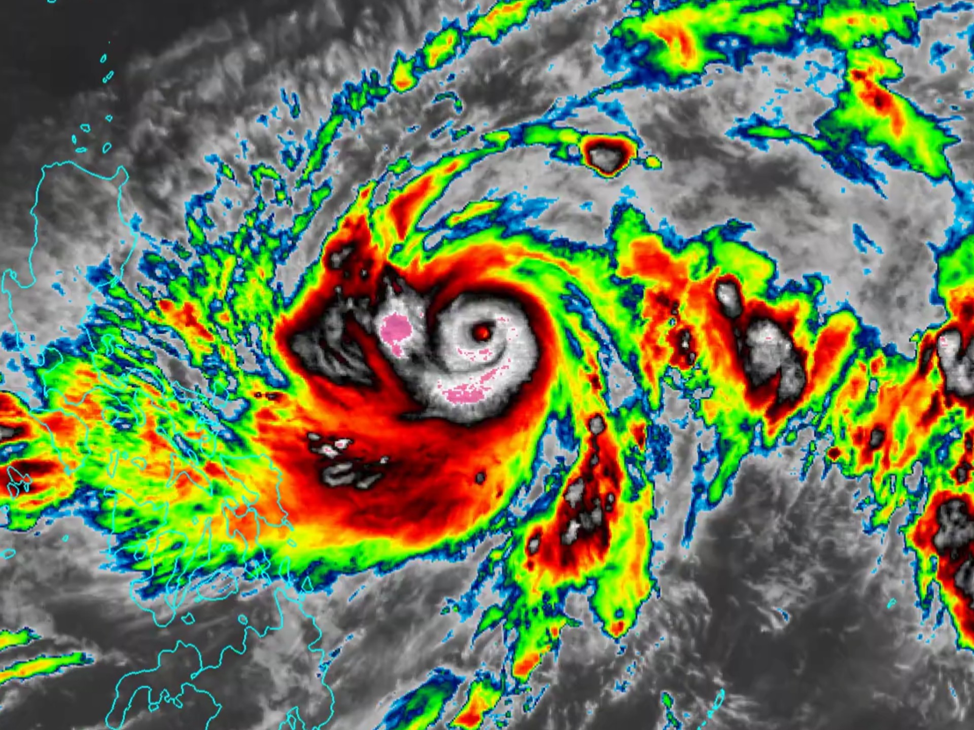 超强台风sanba红外 云图