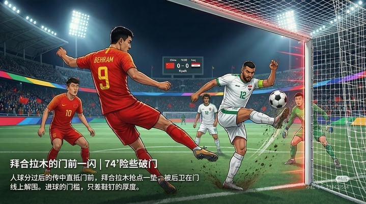 U23亚洲杯国足首战拿下1分 小组出线有望2026年1月8日夜，利雅得的费萨尔·本·法赫德王子体育场，U23国足和伊拉克U23战成0:0，拼搏精神让人感动！