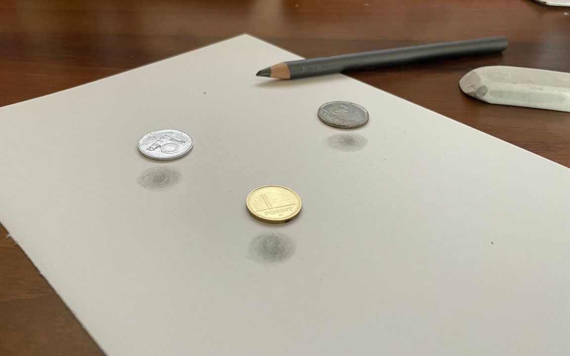 万磁王再世3d素描画家画悬浮的硬币换个角度看世界