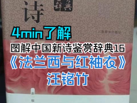 图解中国新诗鉴赏辞典16:汪铭竹《法兰西与红睡衣》哔哩哔哩bilibili