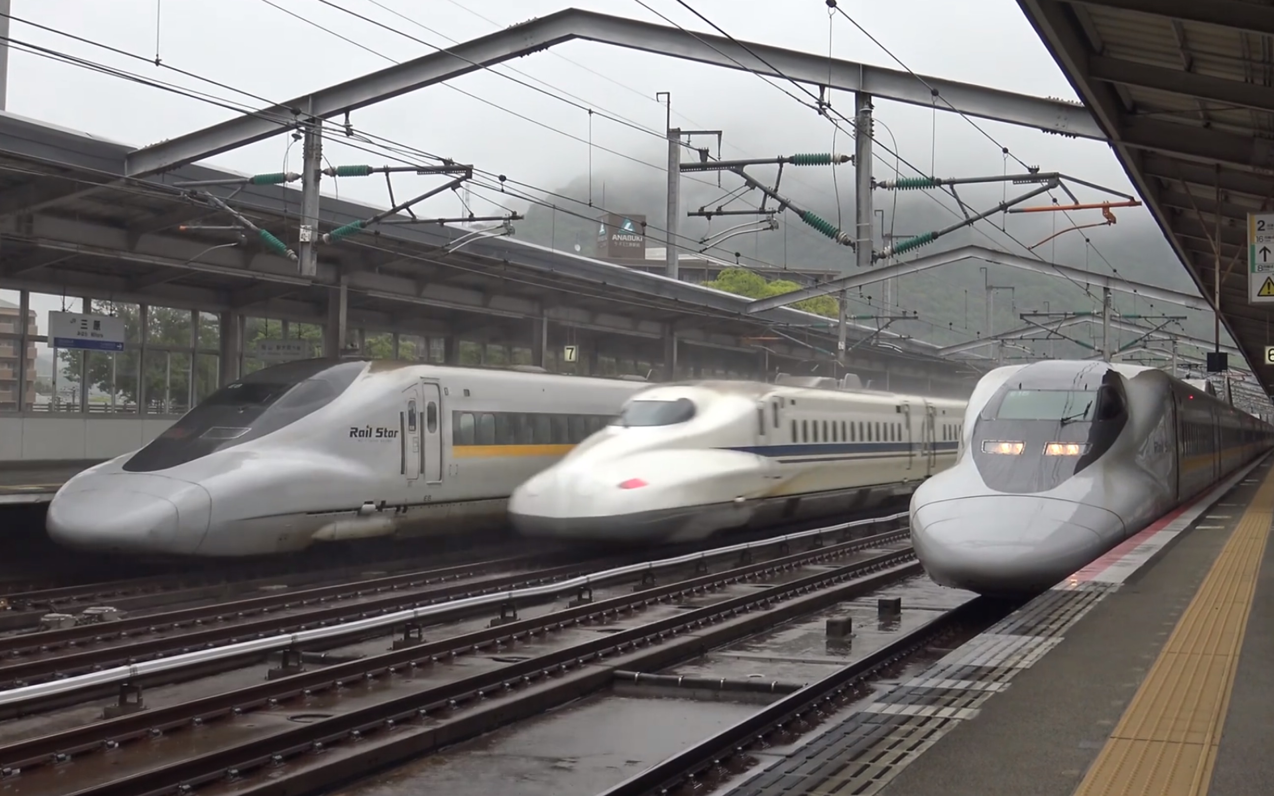 【4k】jr山阳新干线n700系「のぞみ」「さくら」,700系レールスター